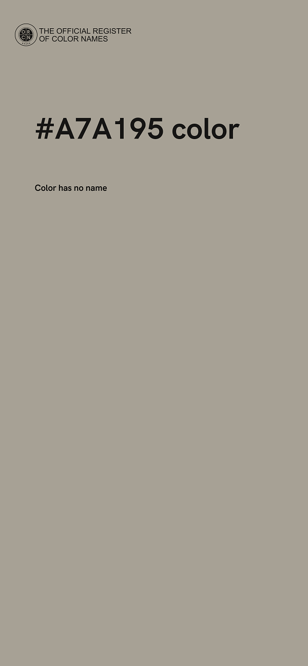 #A7A195 color image