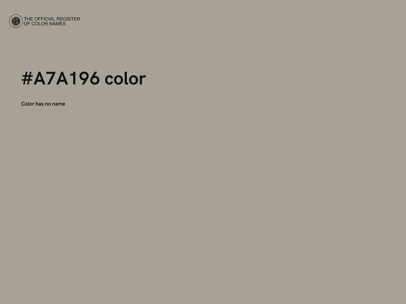 #A7A196 color image