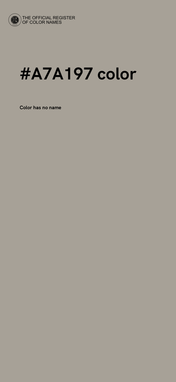 #A7A197 color image