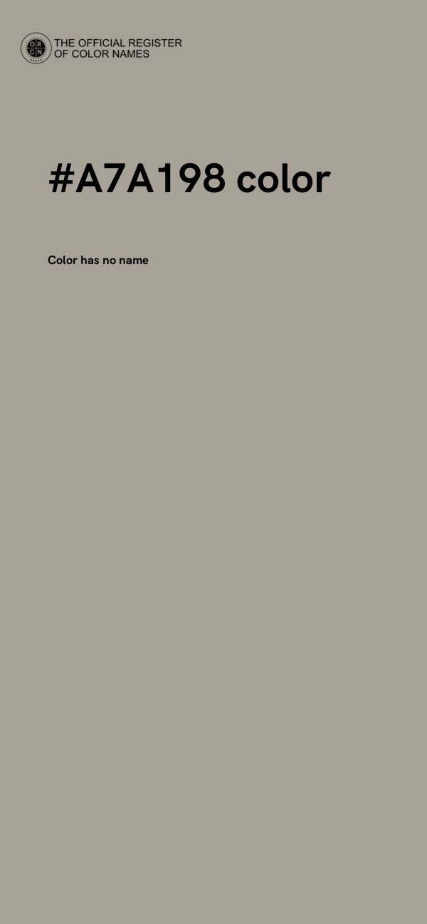 #A7A198 color image