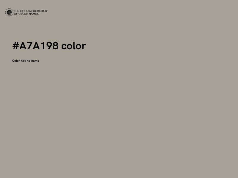 #A7A198 color image