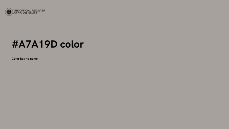 #A7A19D color image