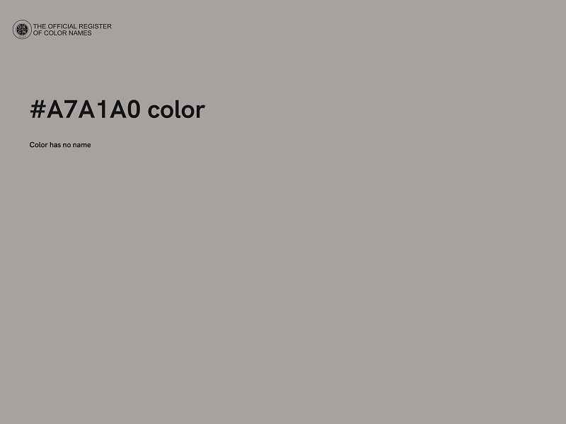 #A7A1A0 color image