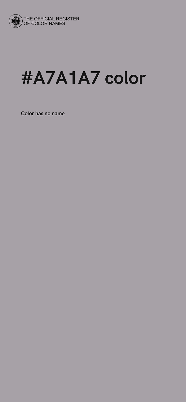 #A7A1A7 color image