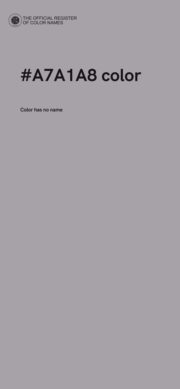 #A7A1A8 color image