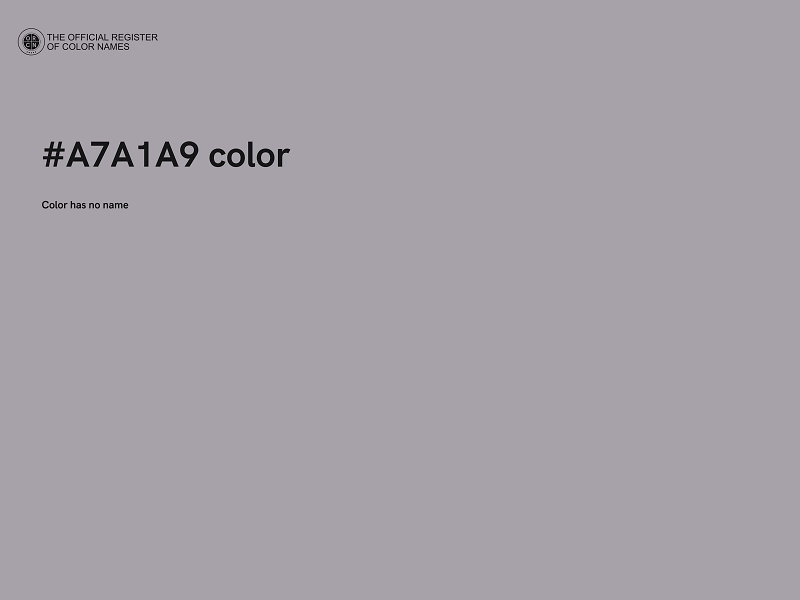 #A7A1A9 color image