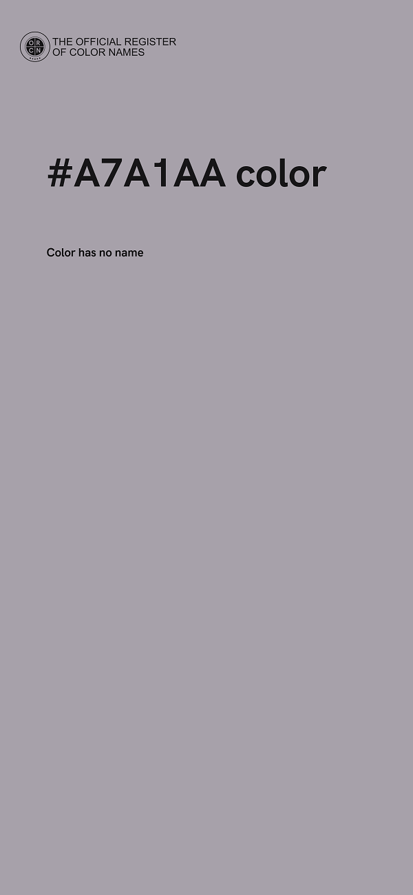 #A7A1AA color image