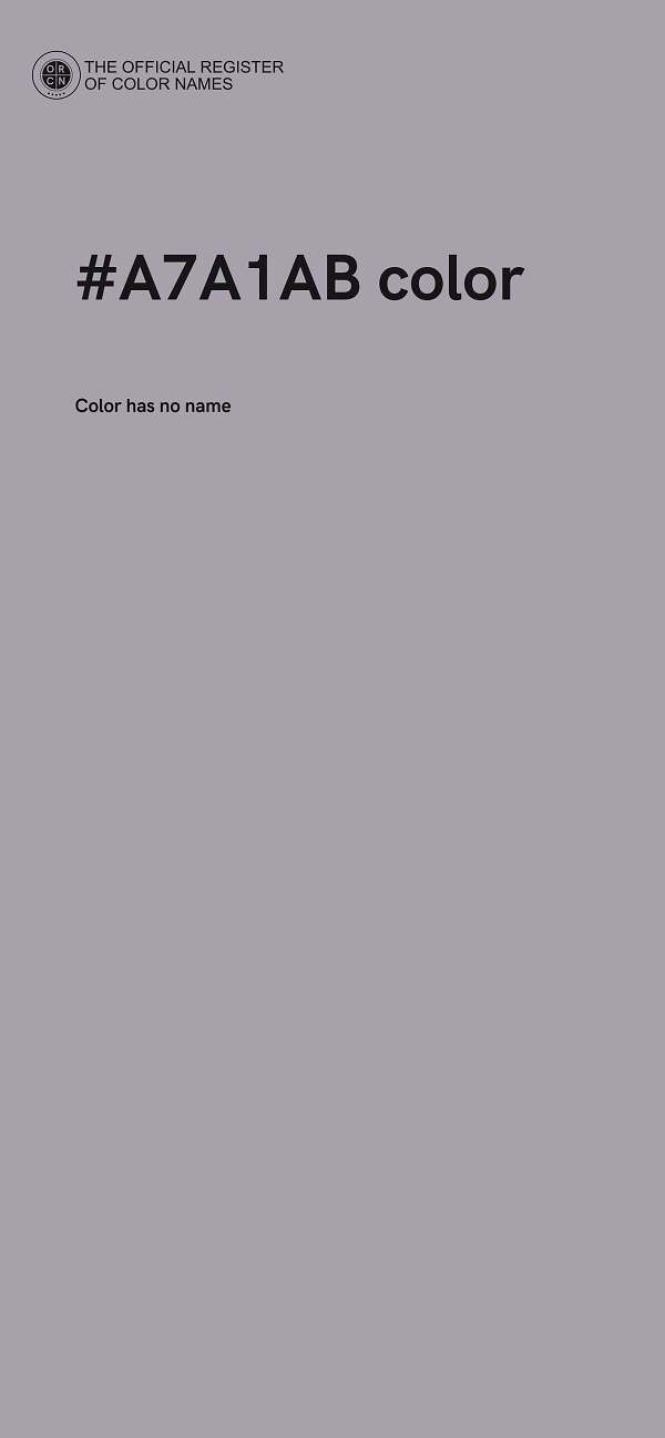 #A7A1AB color image