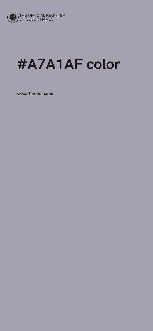 #A7A1AF color image