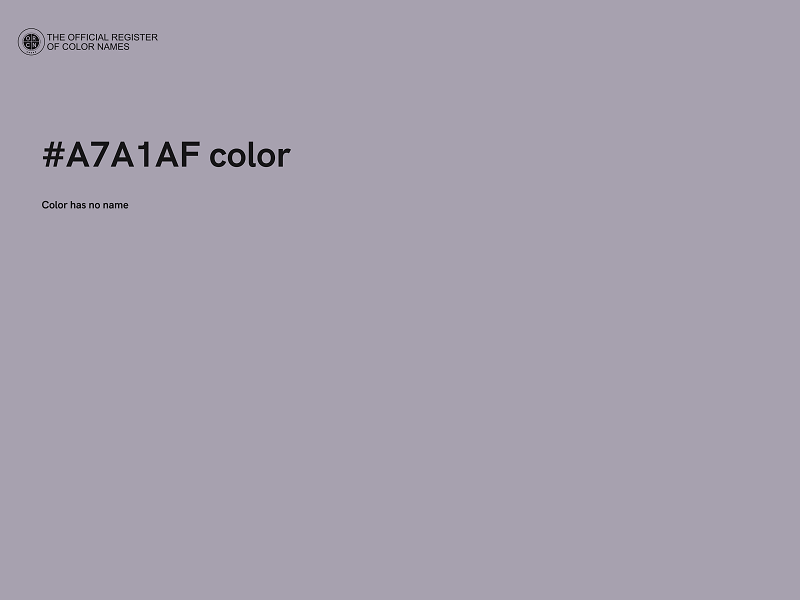 #A7A1AF color image