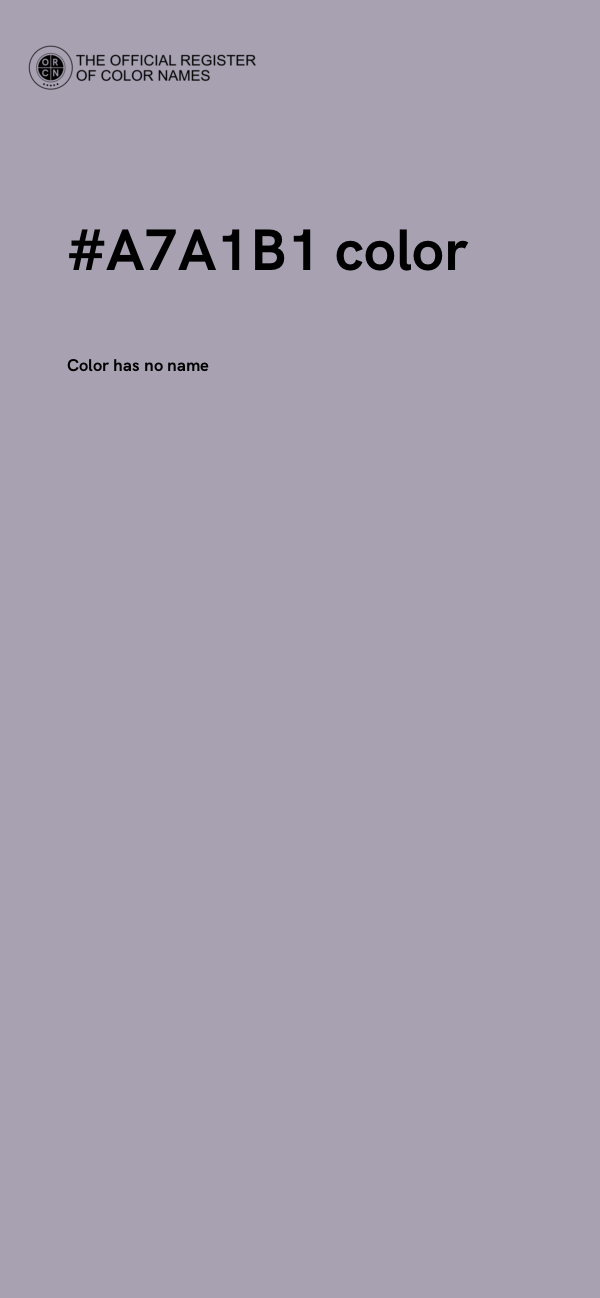 #A7A1B1 color image