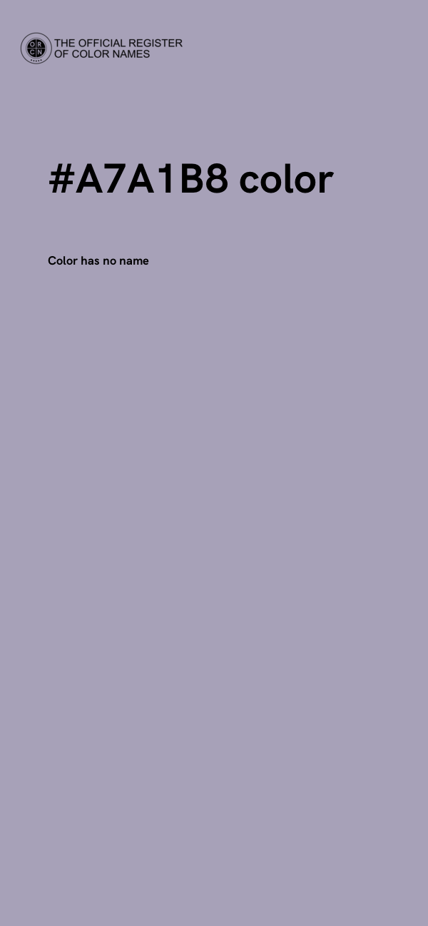 #A7A1B8 color image