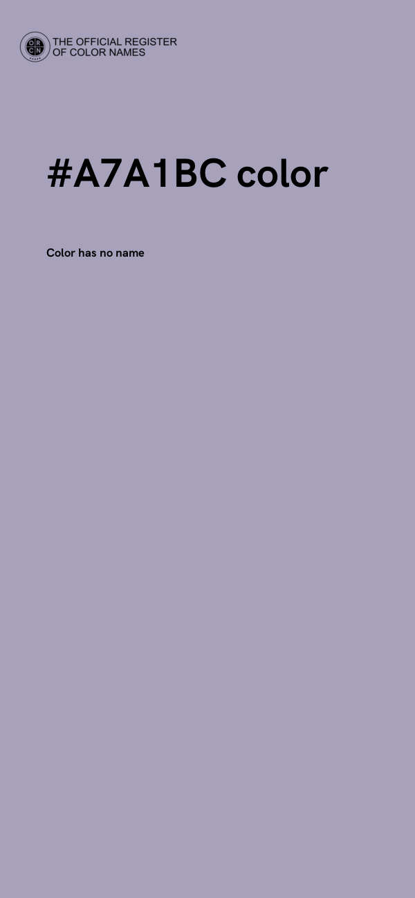 #A7A1BC color image