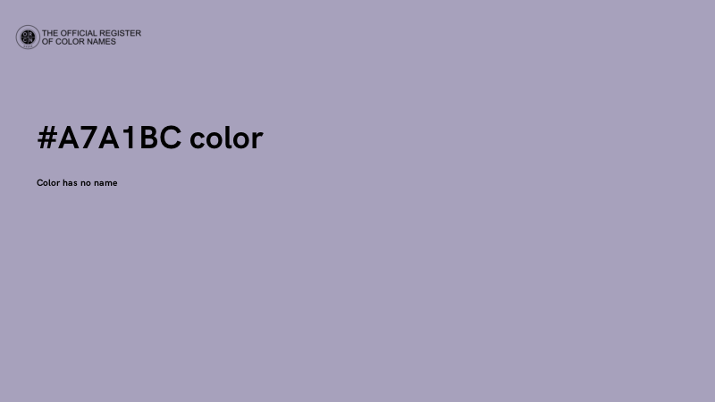 #A7A1BC color image