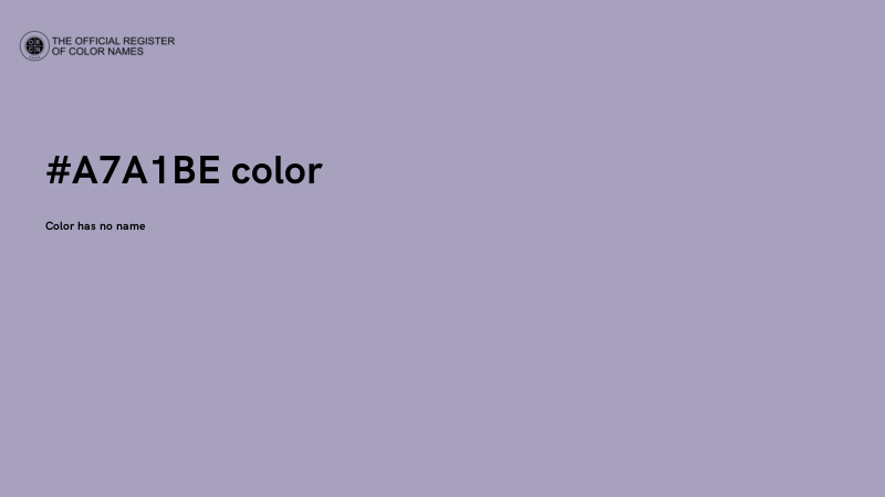 #A7A1BE color image