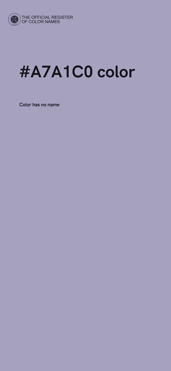 #A7A1C0 color image