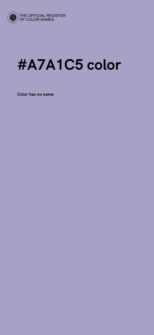 #A7A1C5 color image
