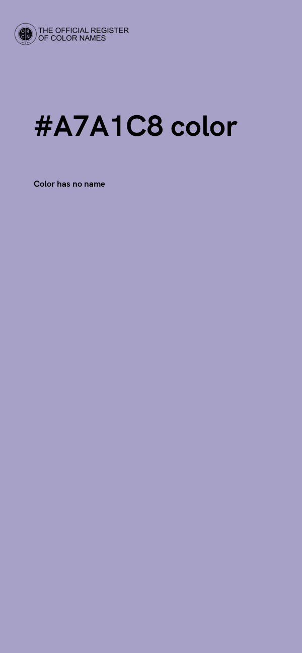 #A7A1C8 color image
