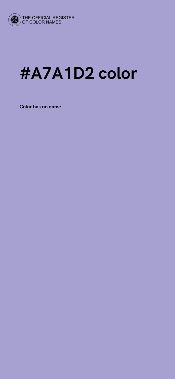 #A7A1D2 color image