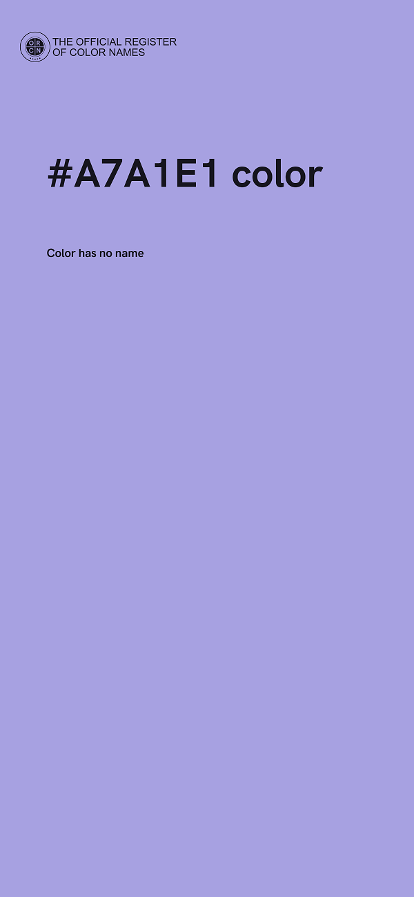 #A7A1E1 color image