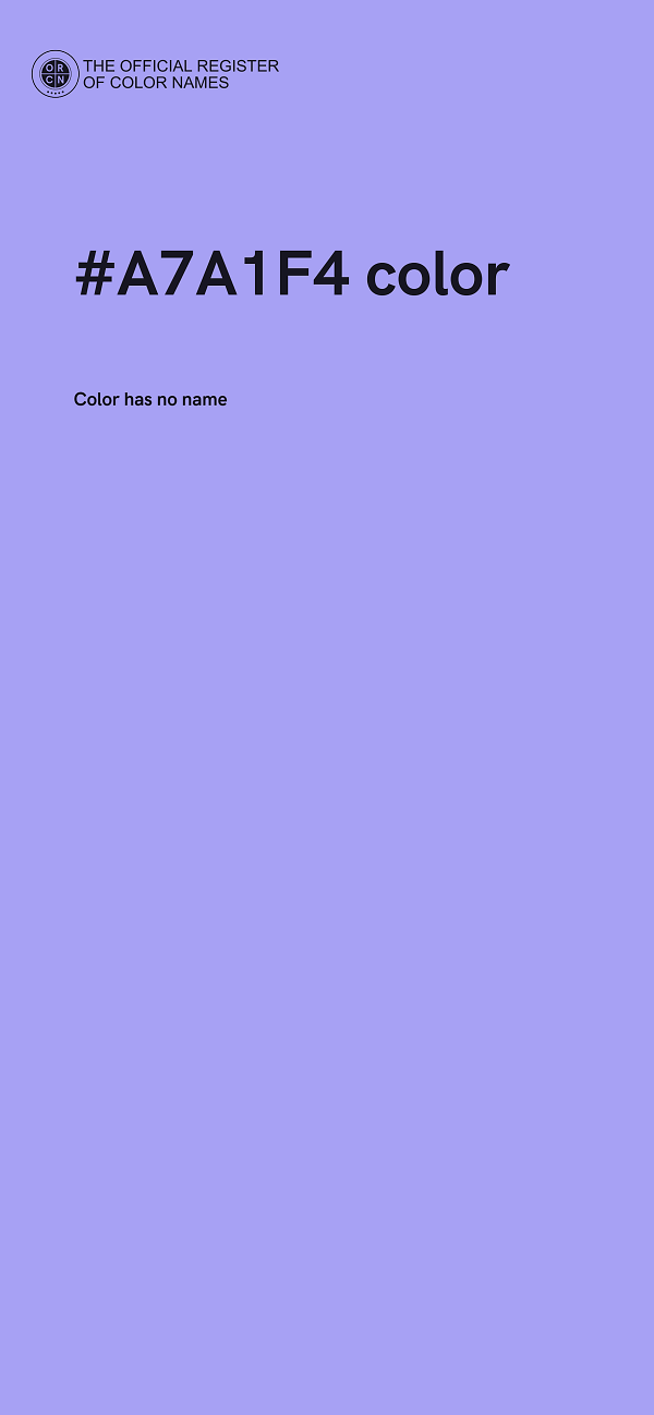 #A7A1F4 color image