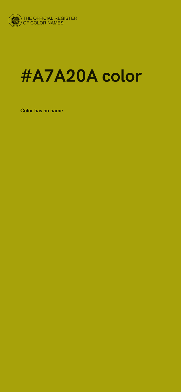 #A7A20A color image