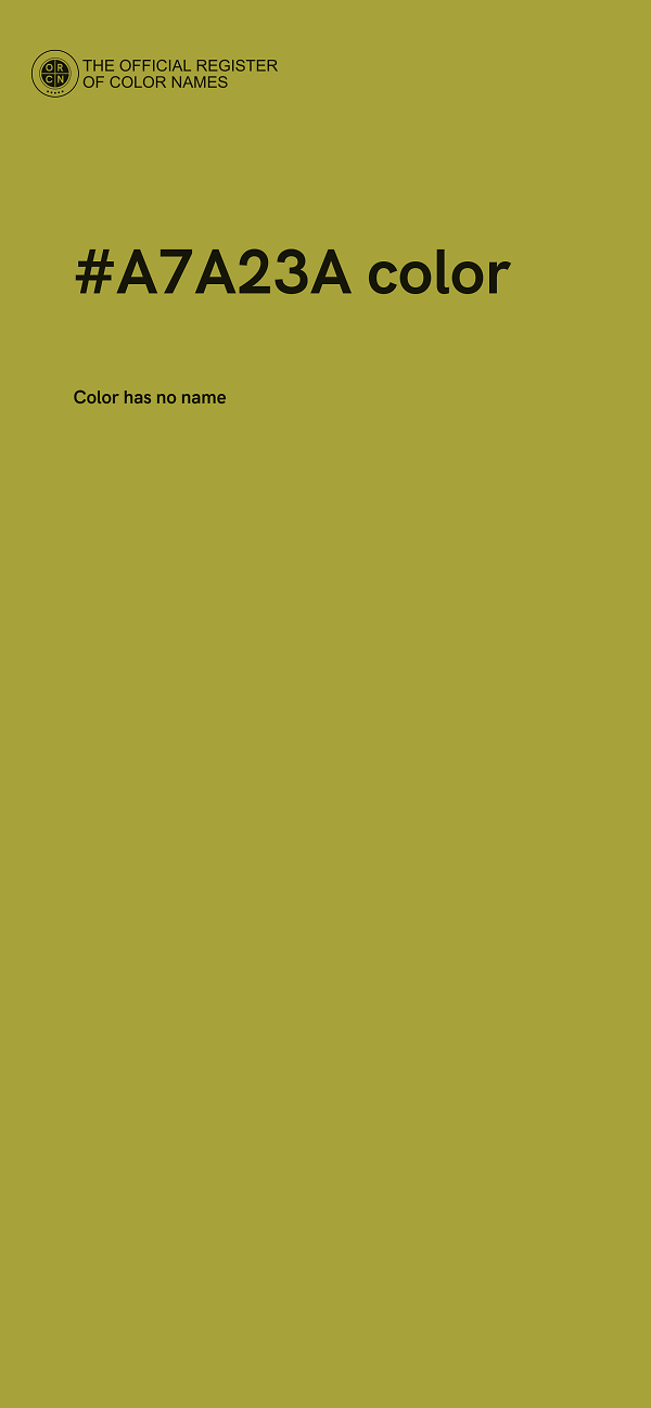 #A7A23A color image