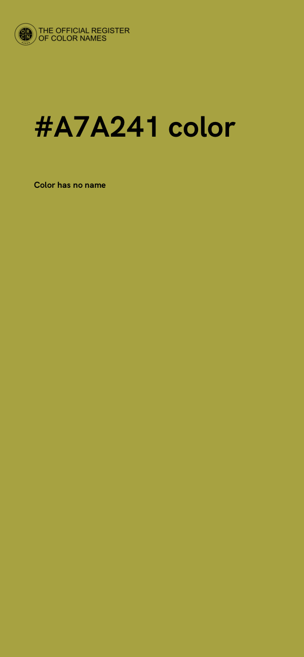 #A7A241 color image