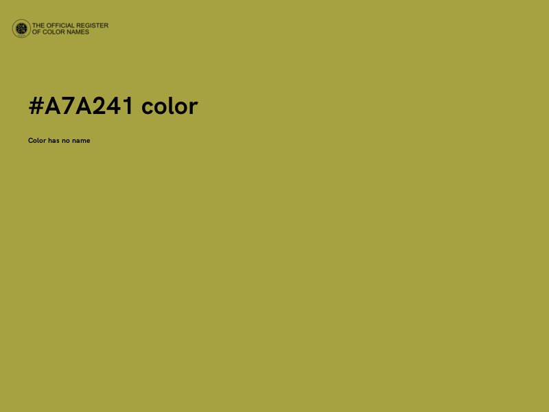 #A7A241 color image