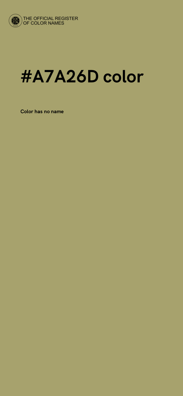 #A7A26D color image