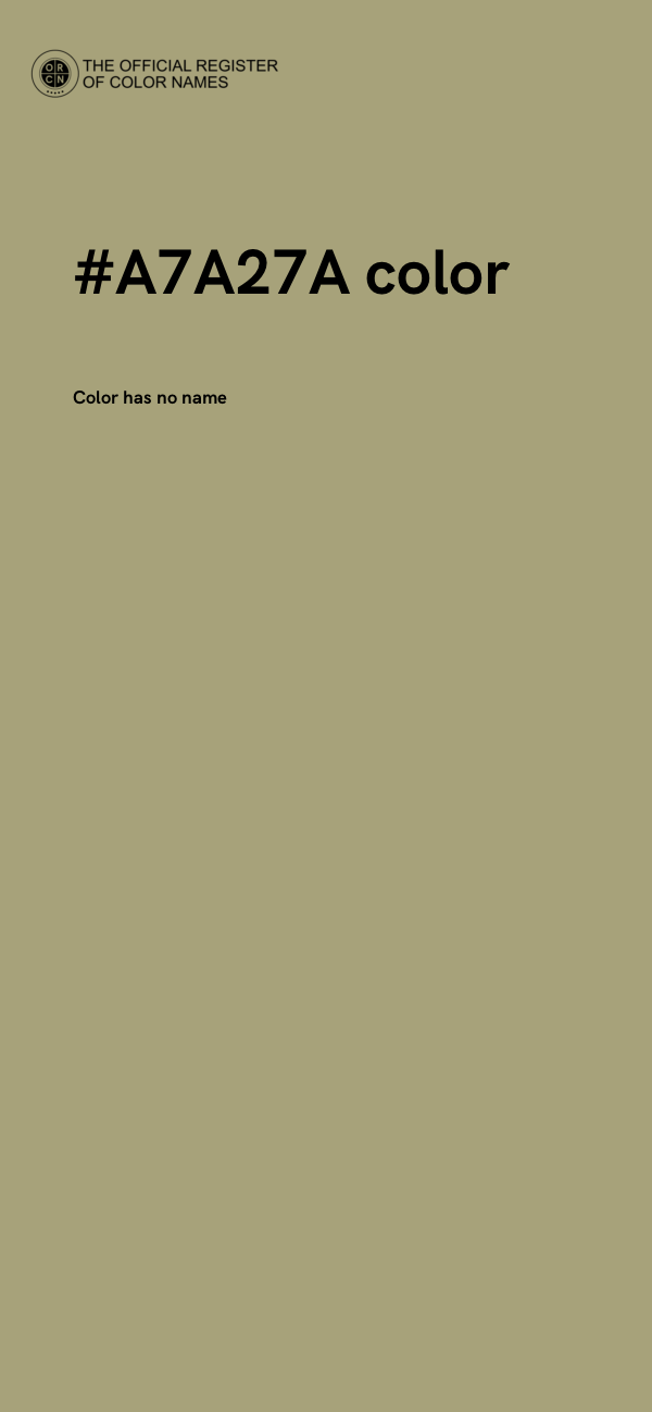 #A7A27A color image