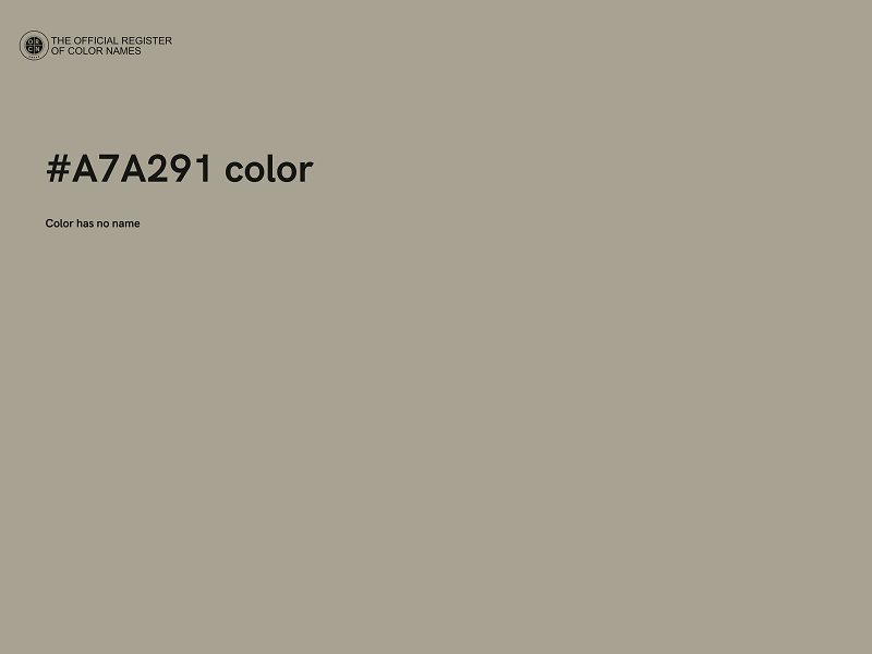 #A7A291 color image