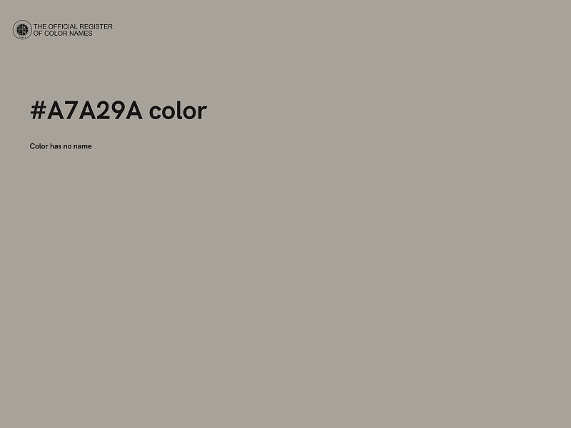 #A7A29A color image