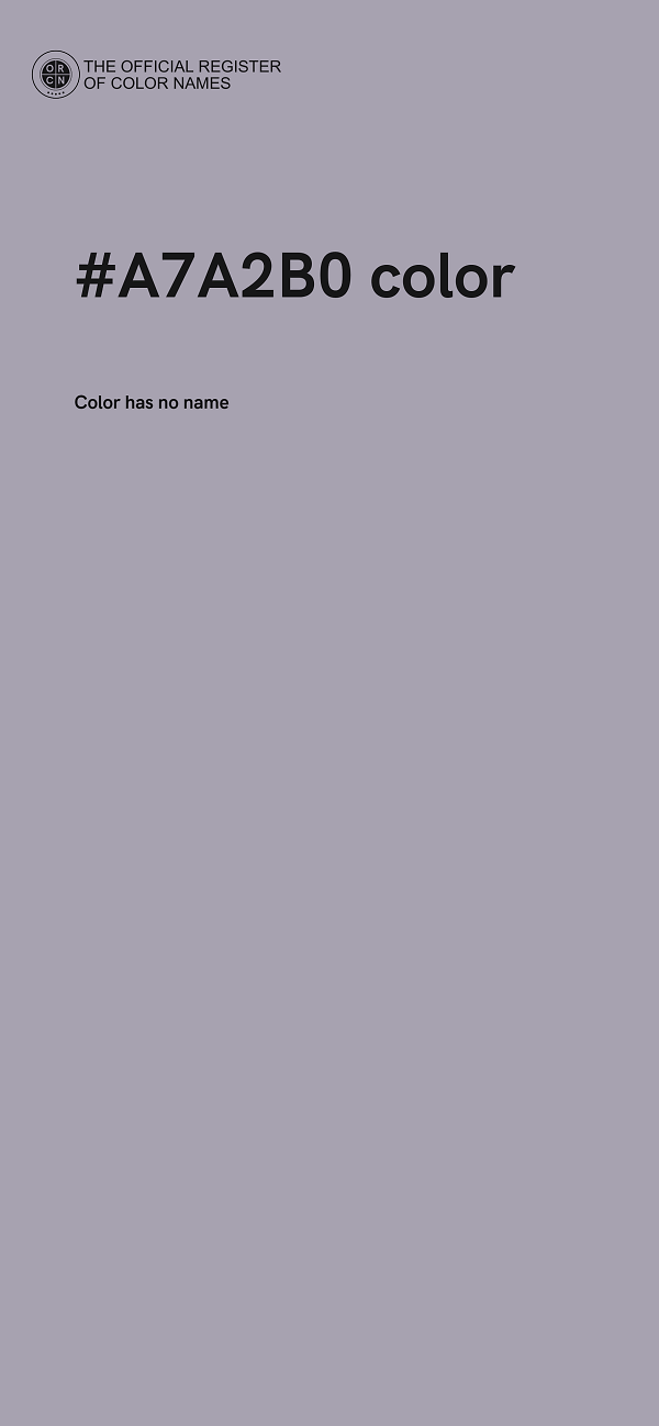 #A7A2B0 color image