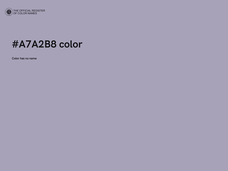 #A7A2B8 color image