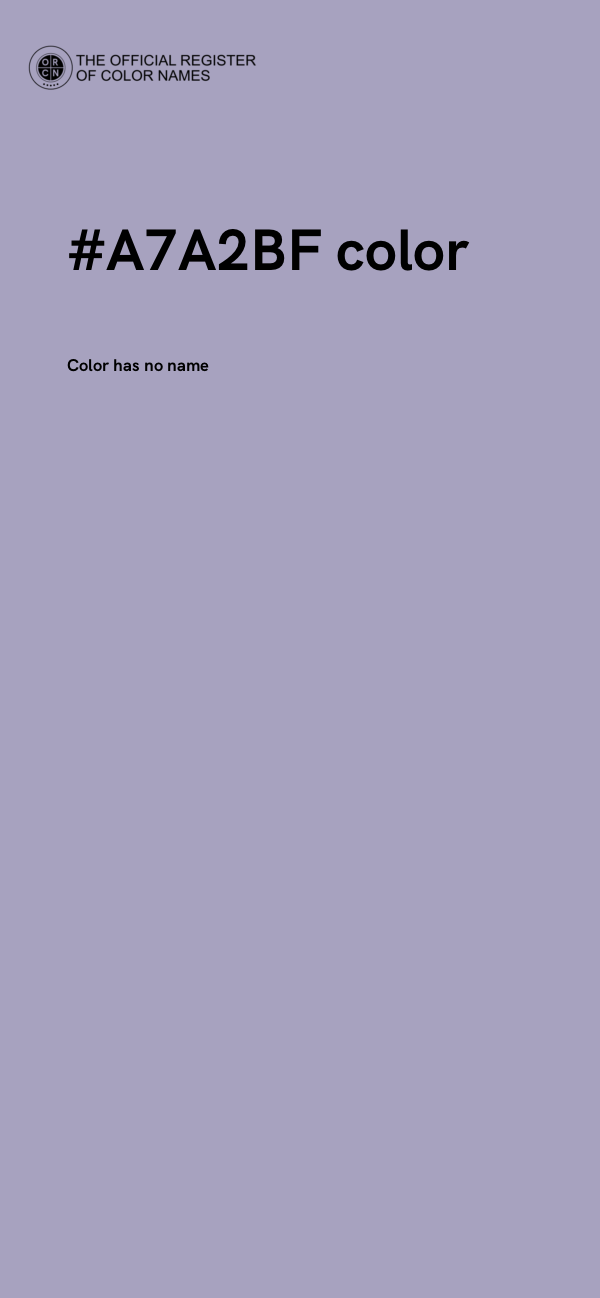 #A7A2BF color image