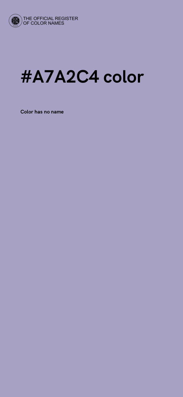 #A7A2C4 color image