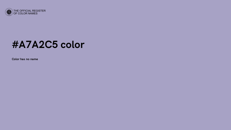 #A7A2C5 color image