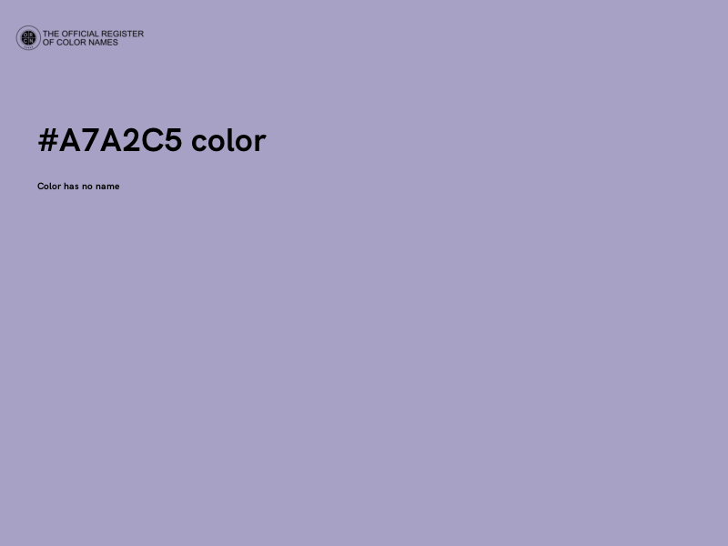 #A7A2C5 color image