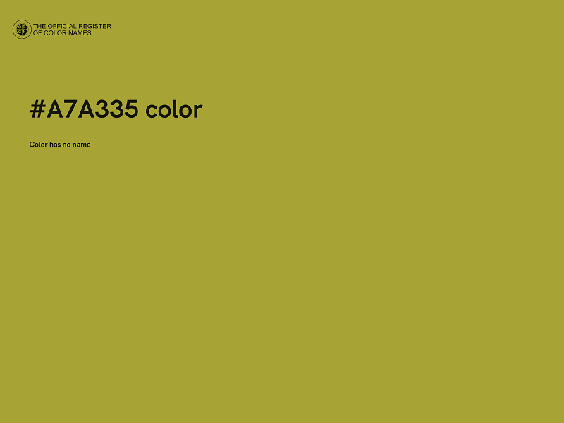 #A7A335 color image