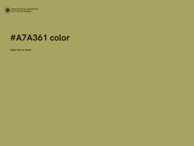 #A7A361 color image