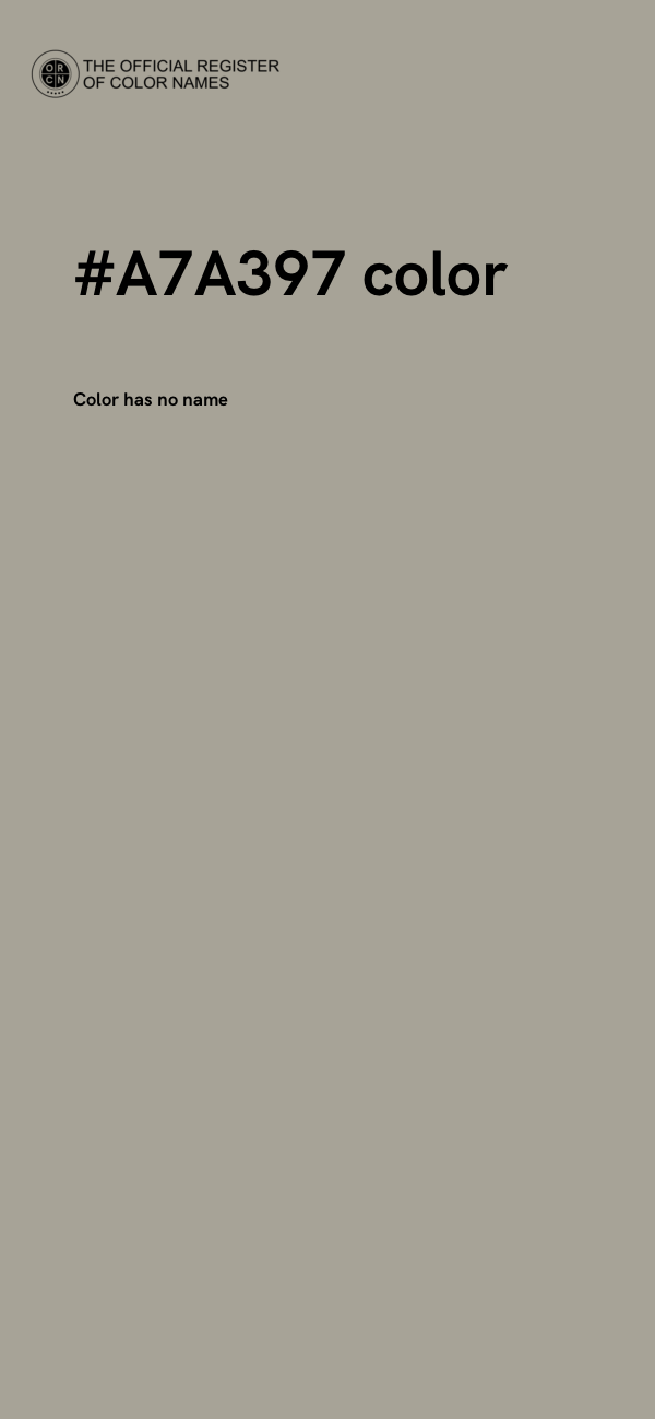 #A7A397 color image