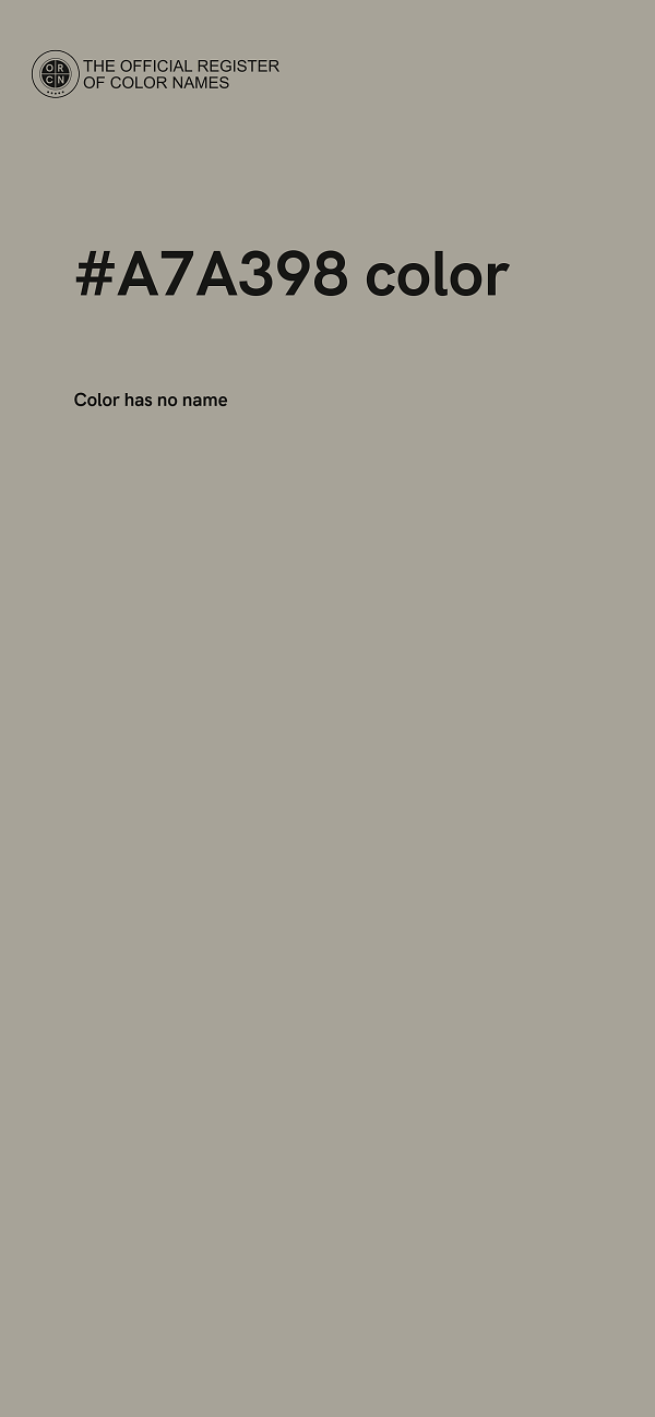 #A7A398 color image