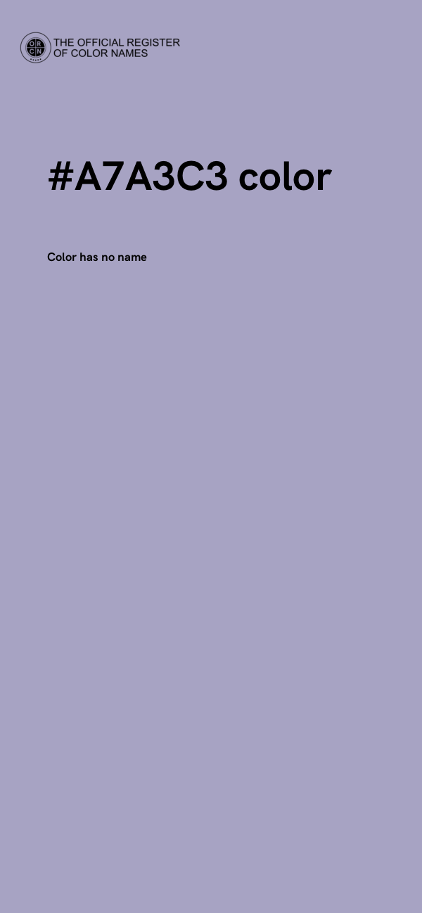 #A7A3C3 color image