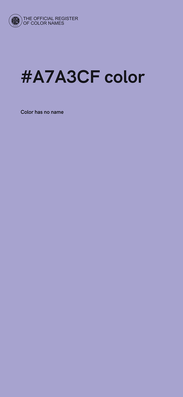 #A7A3CF color image
