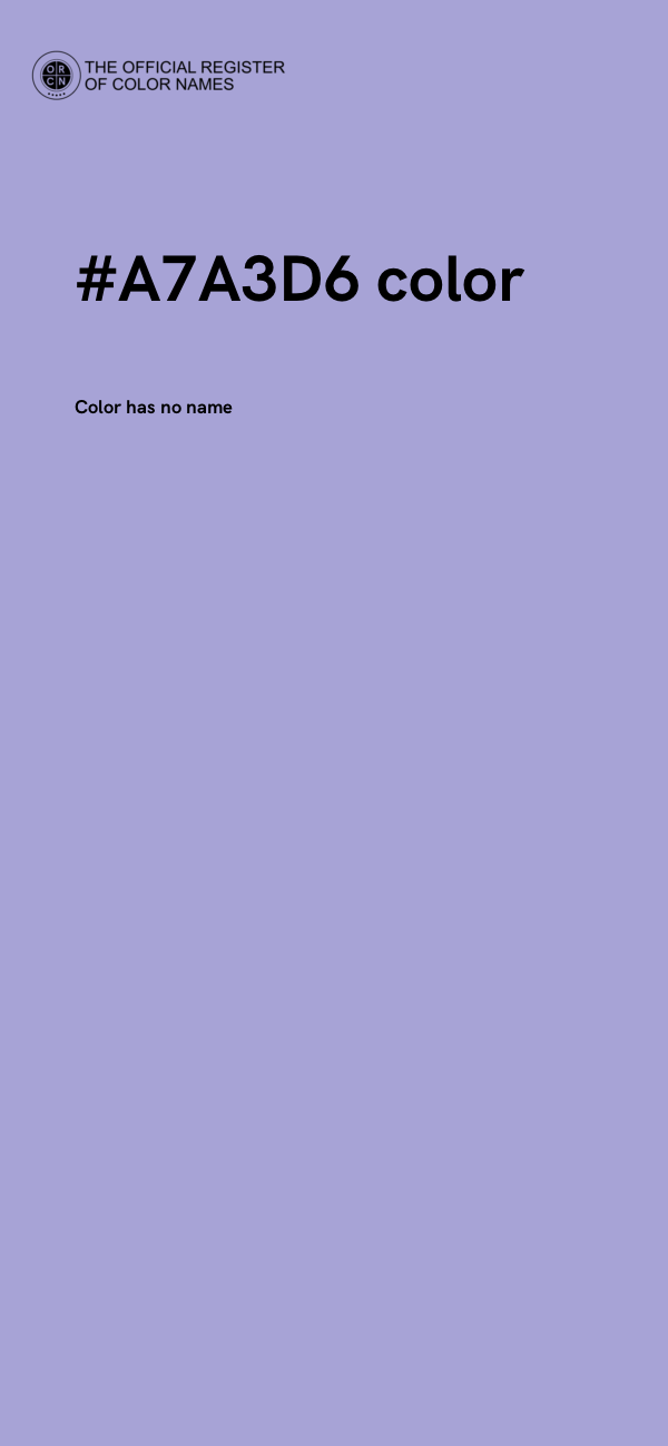 #A7A3D6 color image