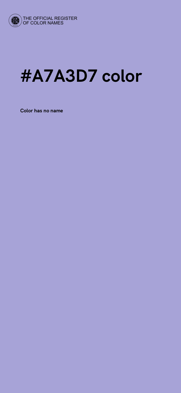 #A7A3D7 color image