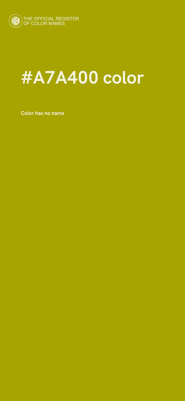 #A7A400 color image