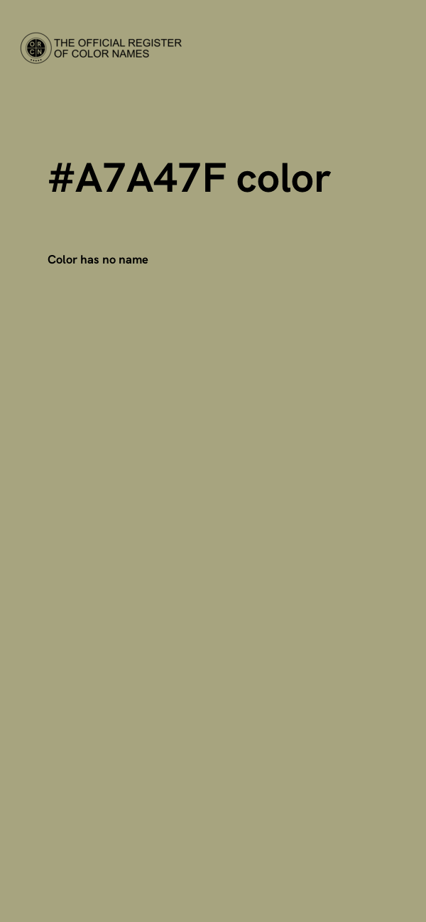 #A7A47F color image