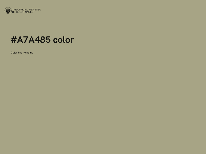 #A7A485 color image
